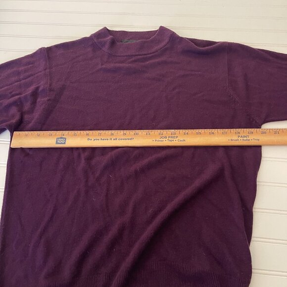 Sag Harbor Turtleneck Sweater Plum 100% Acrylic Size Large Long Sleeve - Picture 4 of 11